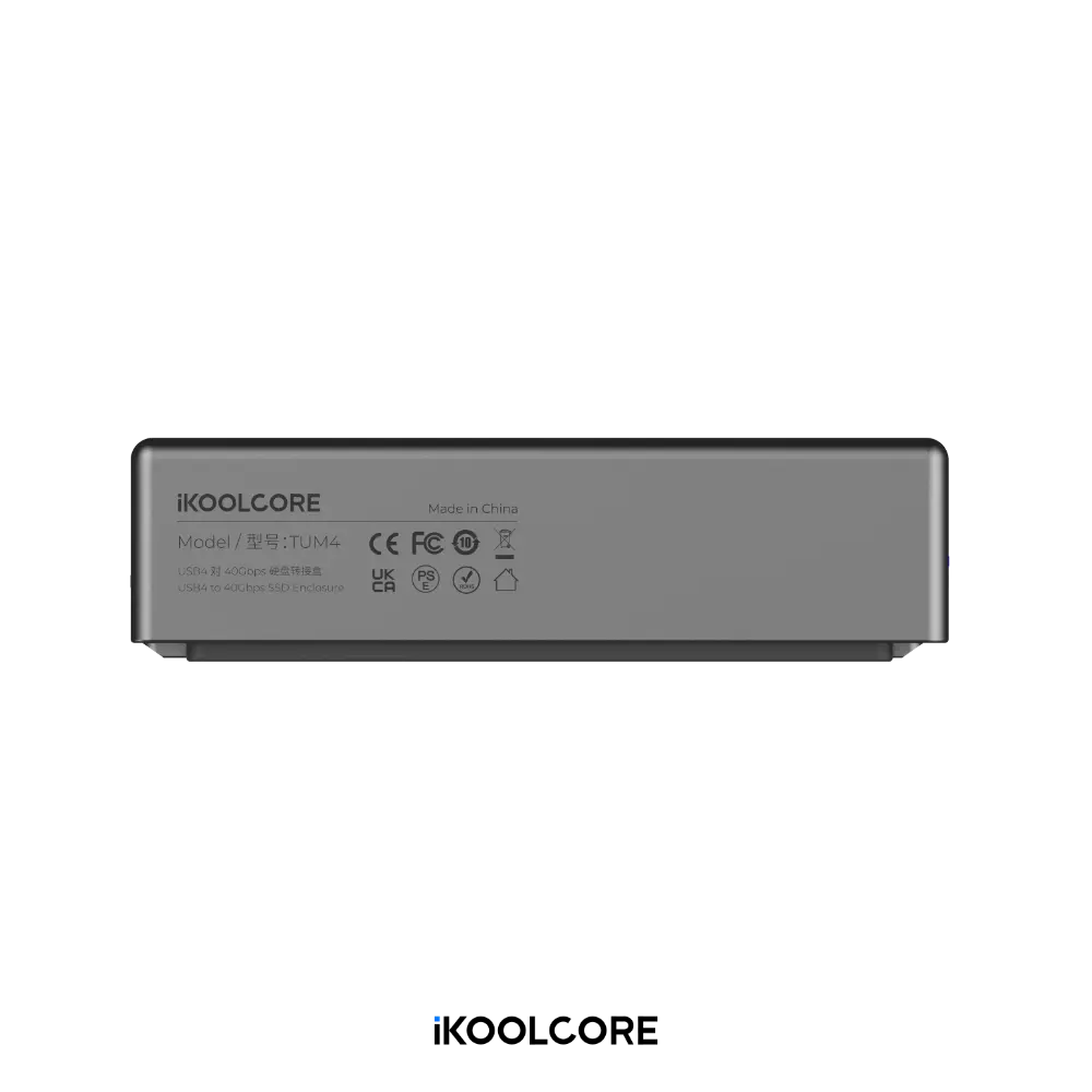 USB4 40Gbps Portable NVMe SSD Enclosure with Aluminum Heat Sink