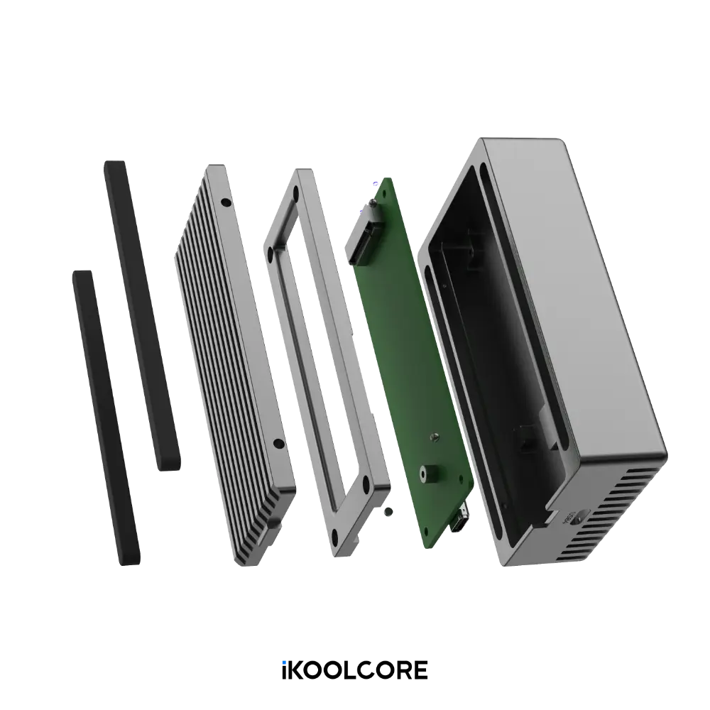 USB4 40Gbps Portable NVMe SSD Enclosure with Aluminum Heat Sink